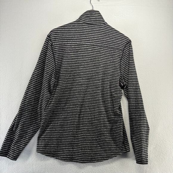 Lululemon 1/4 Zip Pullover Men's Medium Black Gray Studio Performance Workout - Picture 7 of 9